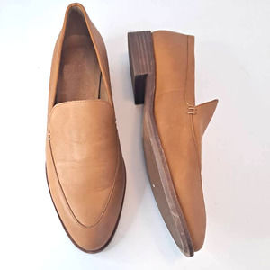 Madewell Womens 10 Frances Leather Skimmer Loafer Almond Toe Tan Slip On
